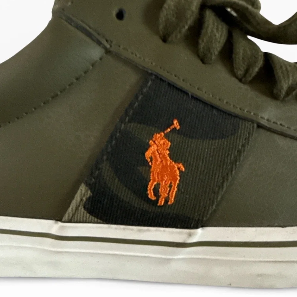 Polo‎ Ralph Lauren Olive Green Camo Sneakers Boys Size 6
